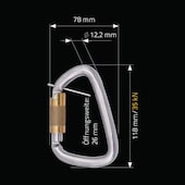 Karabinerhaken BS27 Stahl Trilock